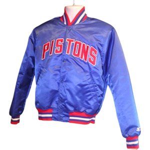 Throwback Detroit Pistons 80s Starter Satin Jacket
